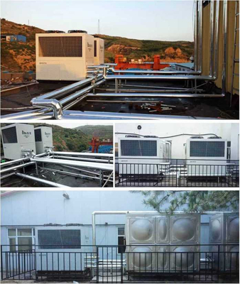 R744 Co2-Lucht aan WaterWarmtepomp 160kW Commercieel voor het Verwarmen van Koelwarm water